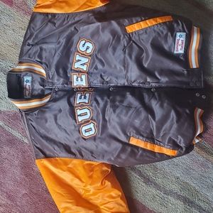XL Old School Players Queens Air Flyer Brown Jacket